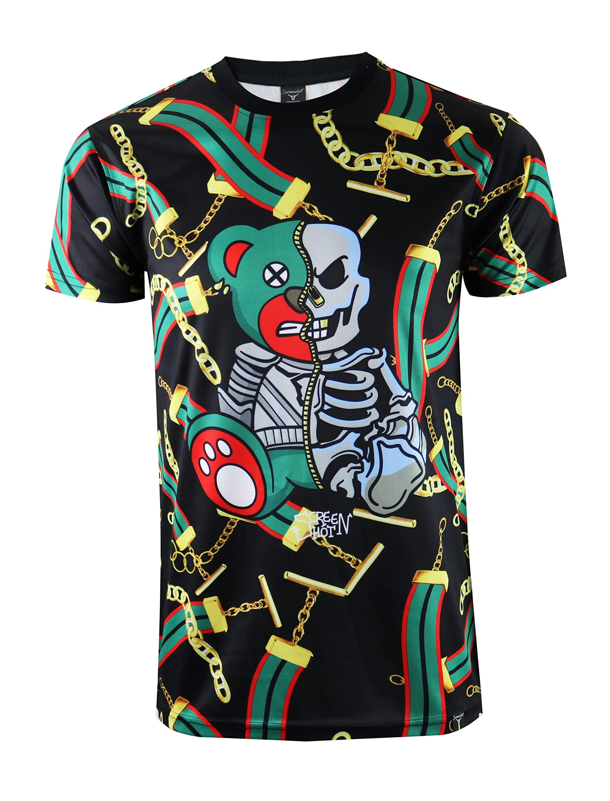 Men'S Fashion Nyc - T-shirt da Uomo Hipster Hip-Hop Premium