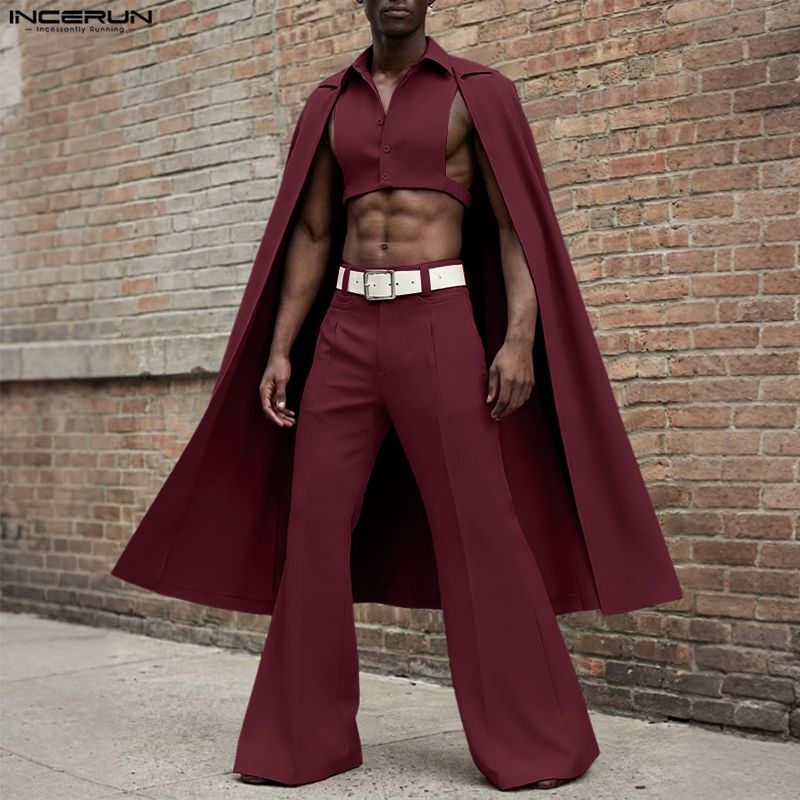 Mens Fashion Streetwear - INCERUN Completi da Uomo Tinta Unita