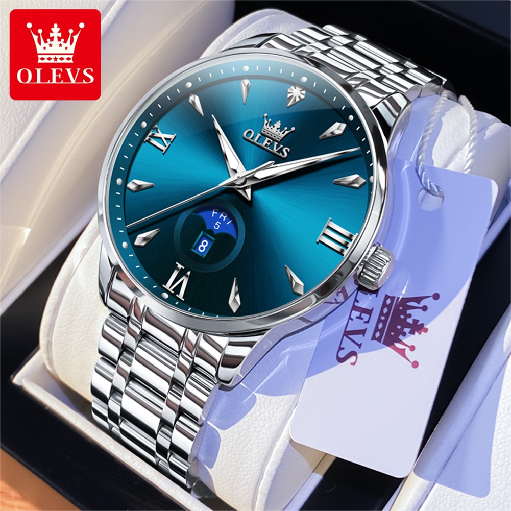 Men'S Fashion Luxury Brands - OLEVS Moon Phase orologi da uomo