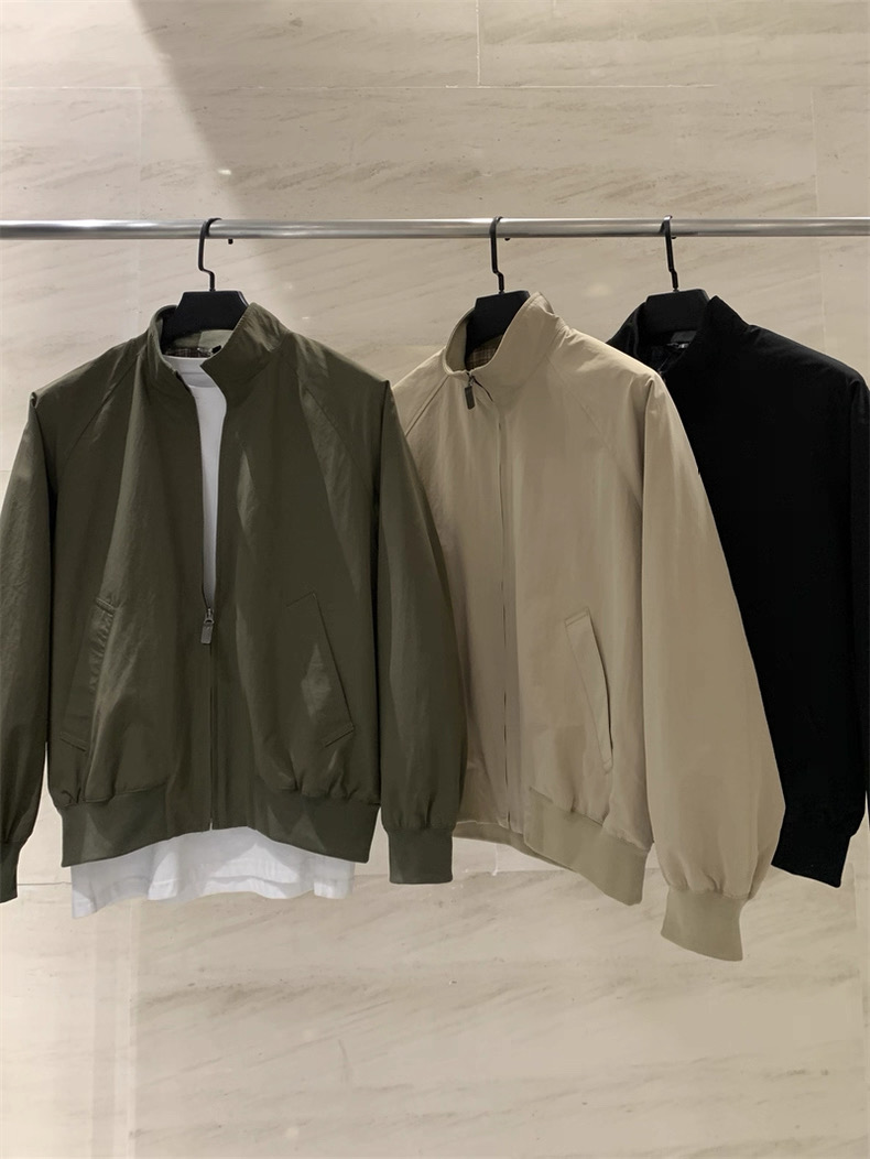 Harrington Jacket - Giacca Harrington Casual con Colletto Rialzato