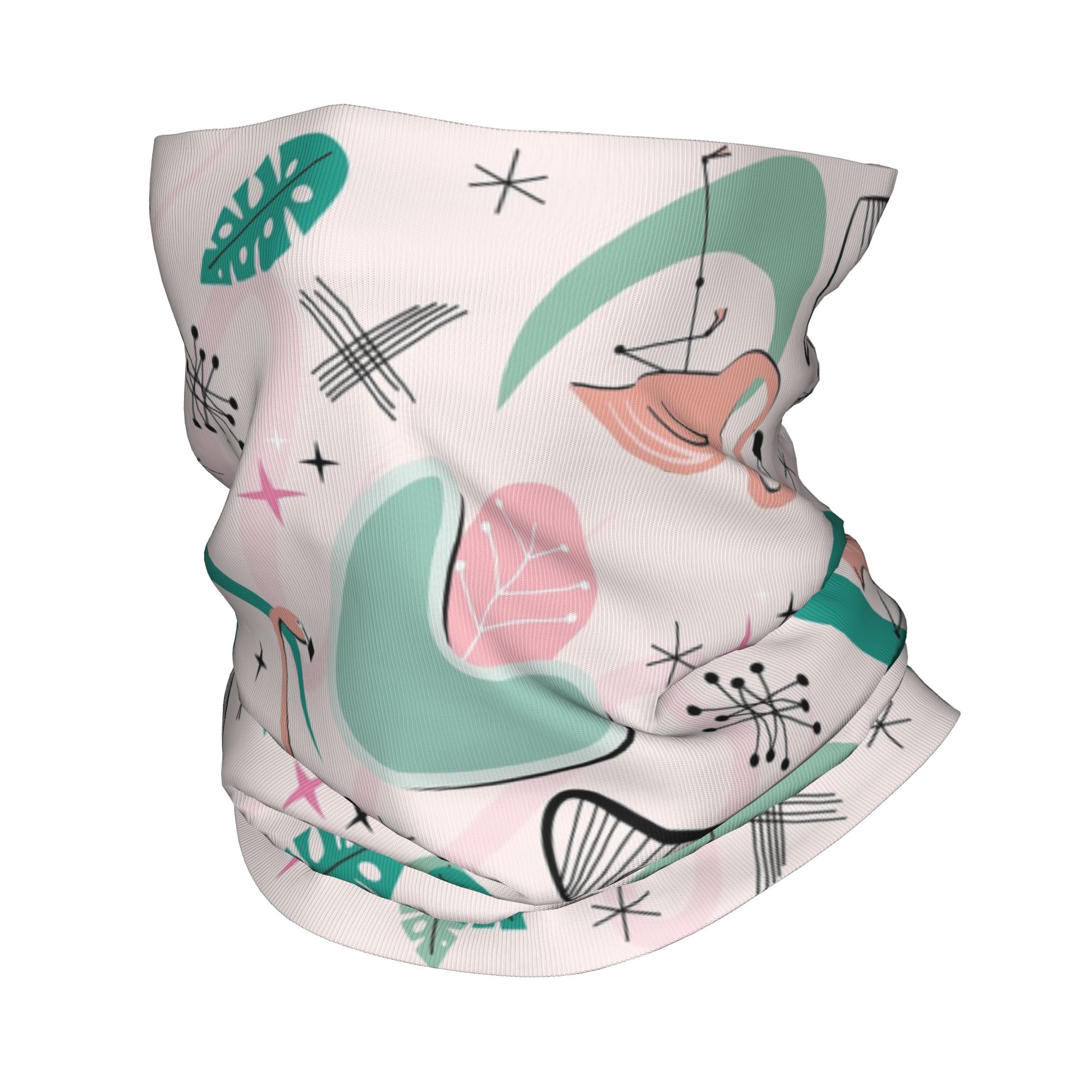 Mens Fashion In The 50S - Atomic 50s Flamingo Bandana Neck Gaiter