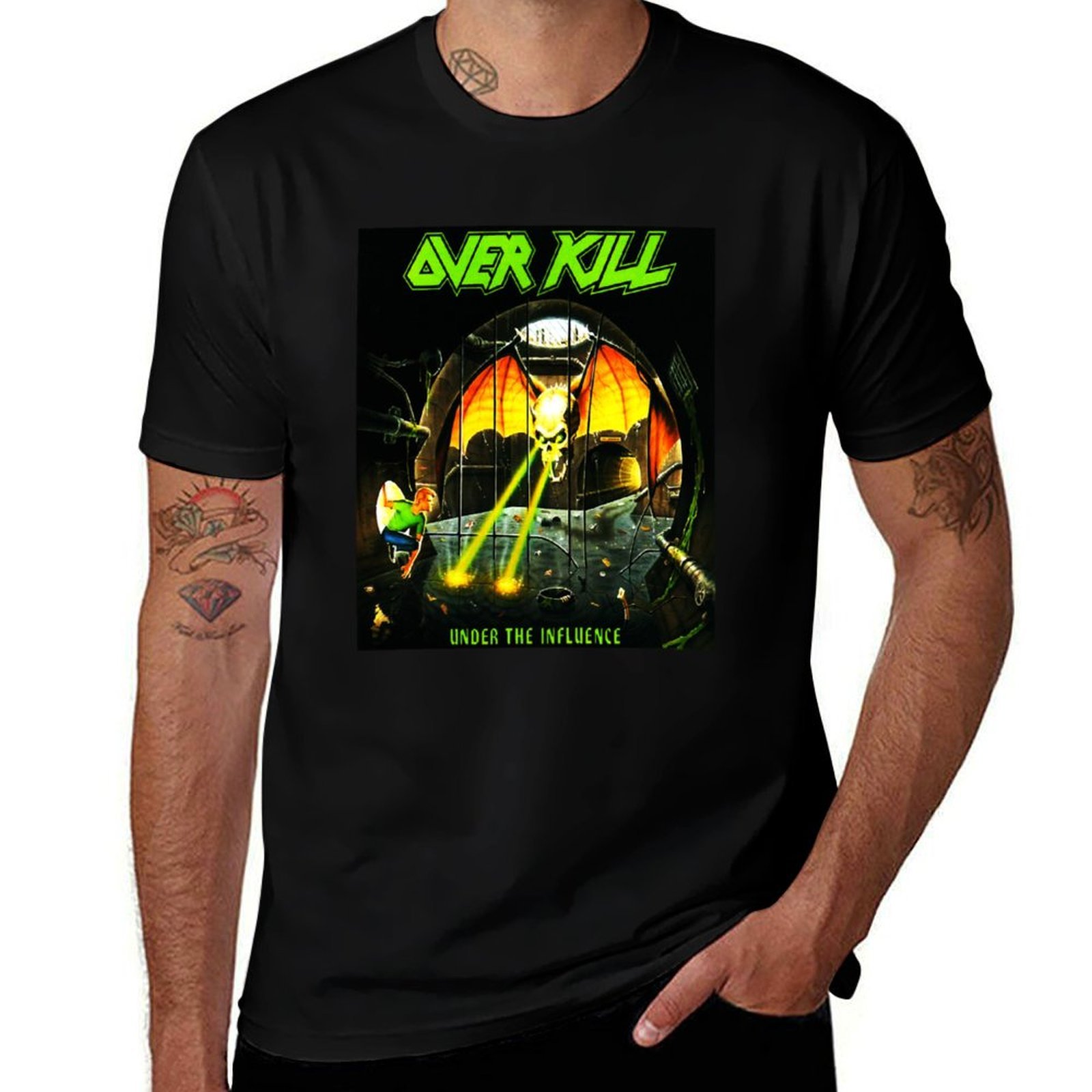 Men'S Fashion Genres - T-shirt della band Overkill, popolare gruppo