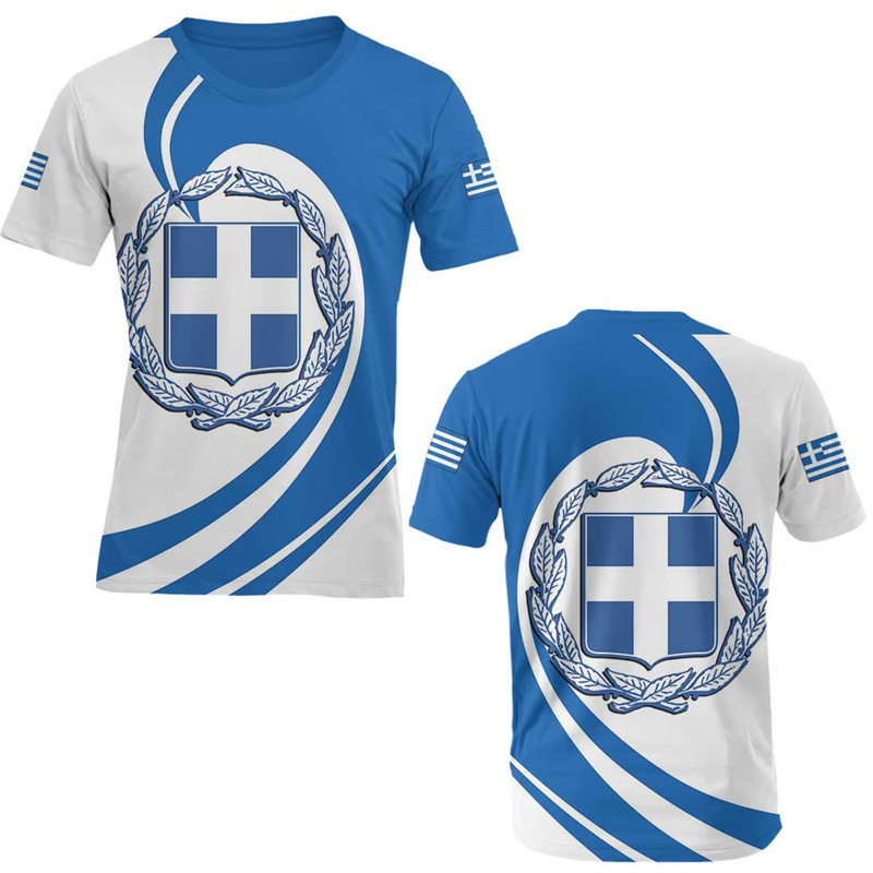 Men'S Fashion Greece - Mappa della bandiera della Grecia T-shirt