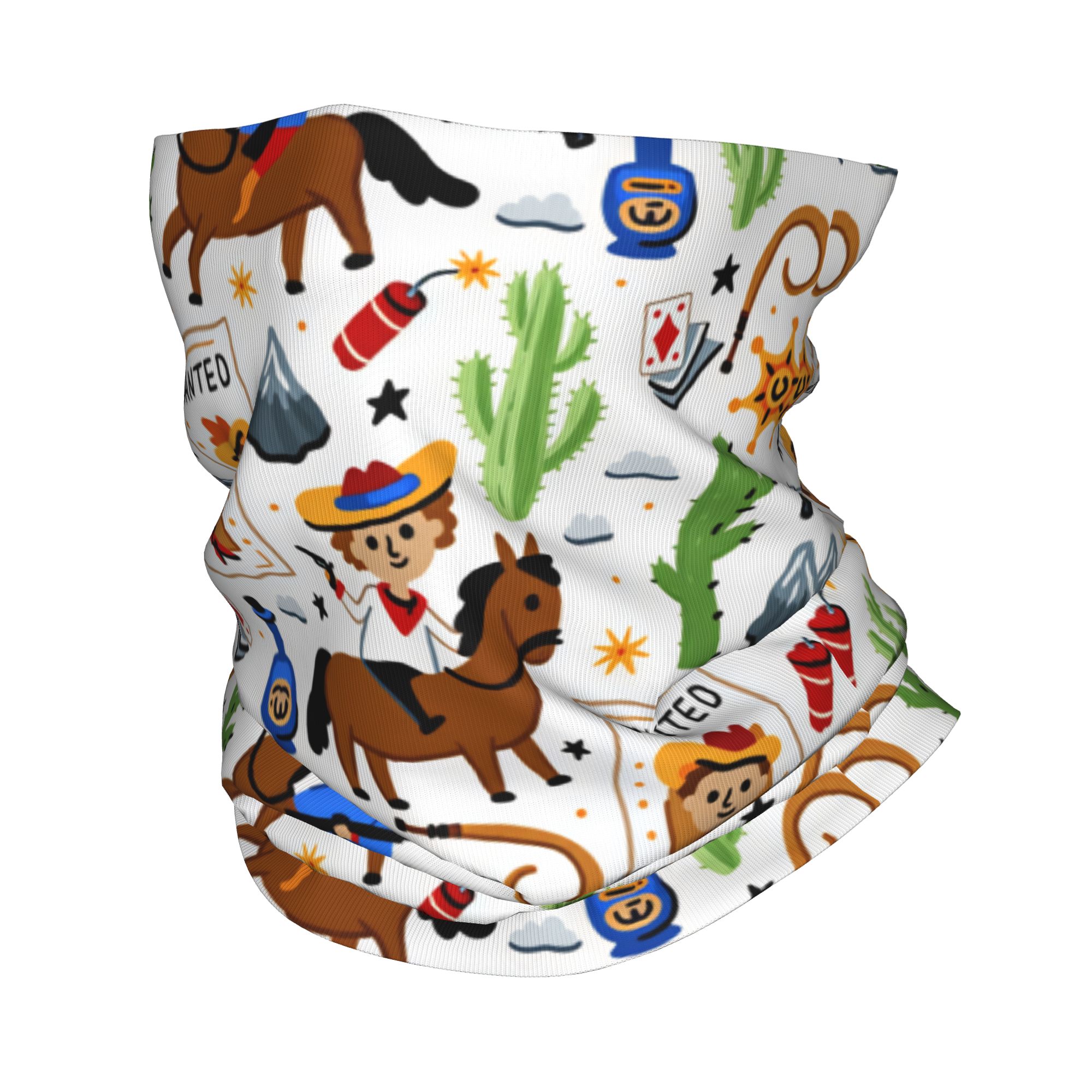 Men Fashion Kids - Balaclava da Cowboy per Bambini, Maschera
