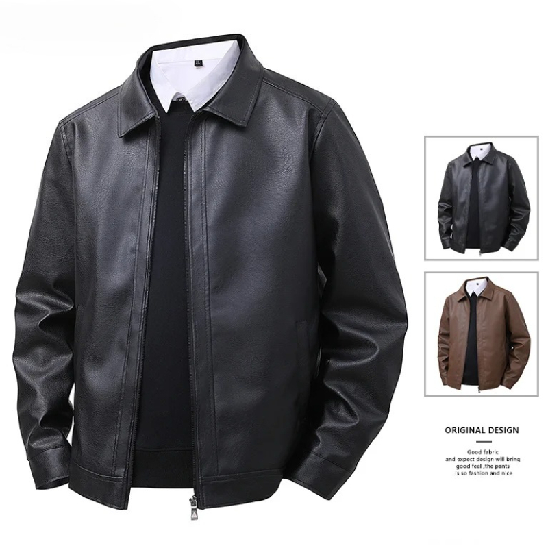 Mens Fashion Blazer - Giacca in Pelle da Uomo Slim