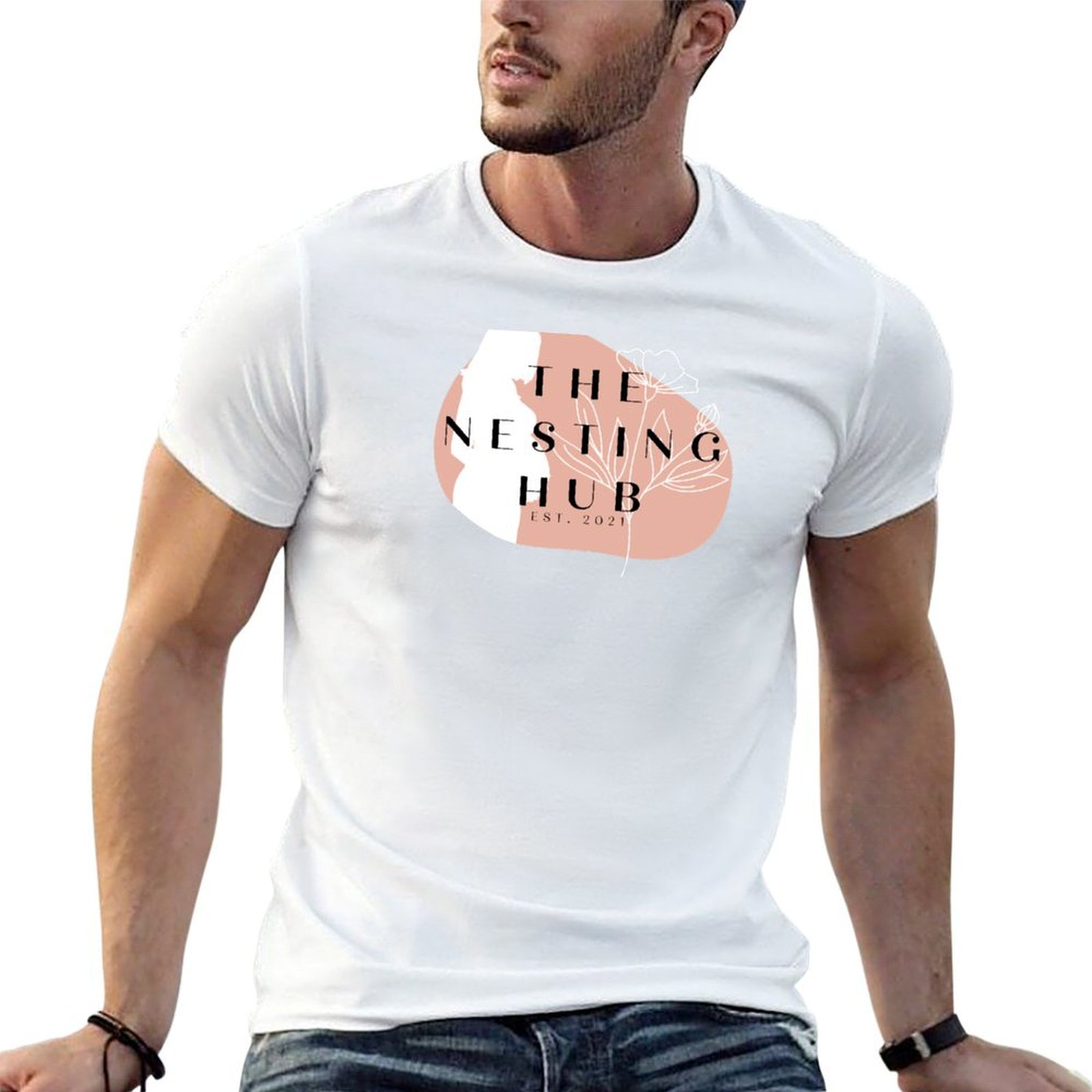 Men'S Fashion Hub - T-shirt The Nesting Hub, maglietta casual