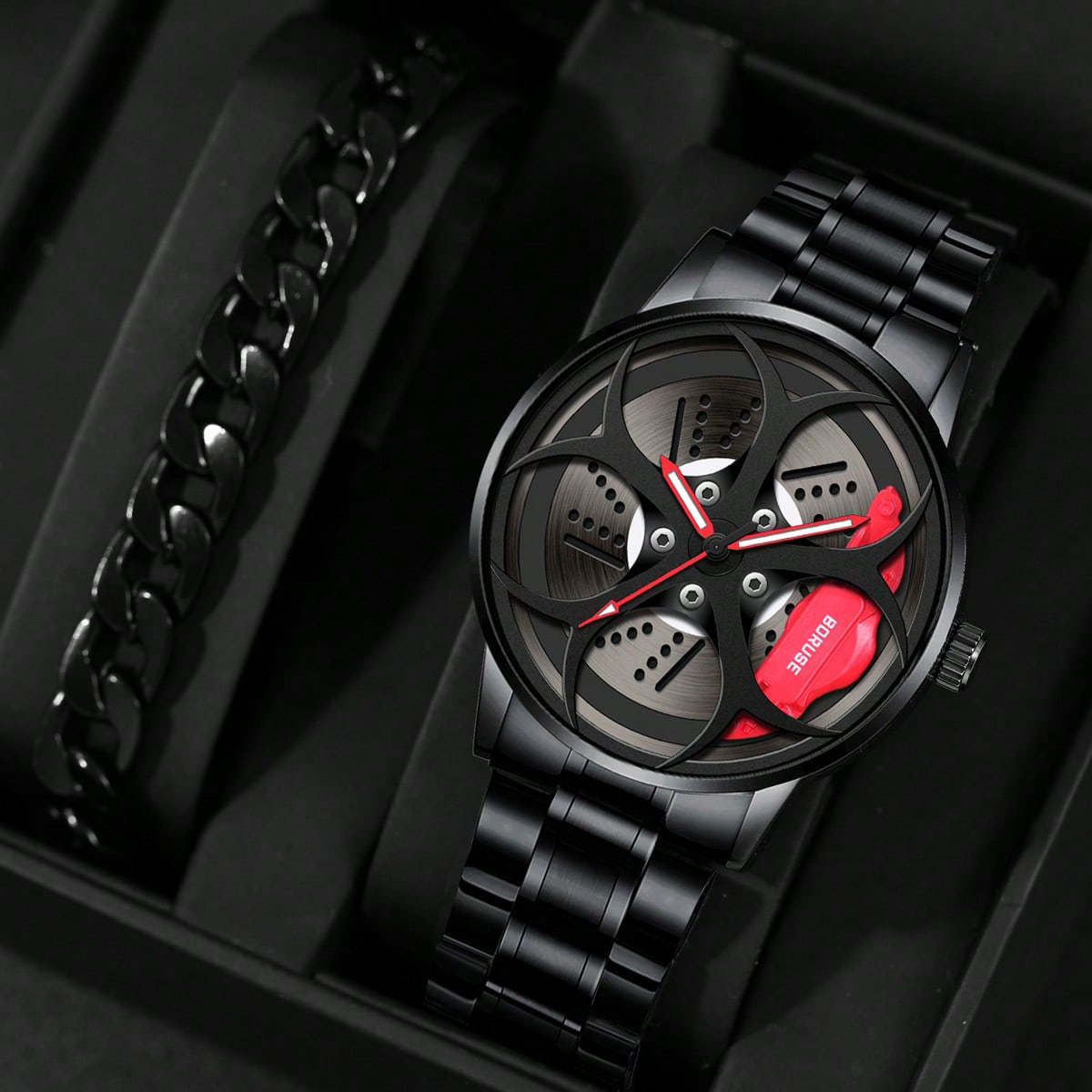 Men'S Fashion Hub - Set da 2 pezzi orologi da