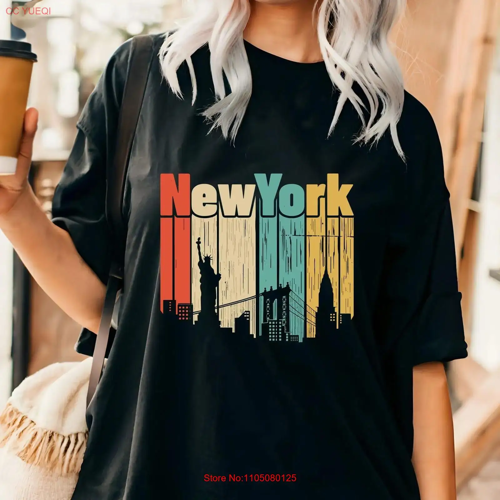 Men'S Fashion Nyc - Maglietta retrò New York USA Travel