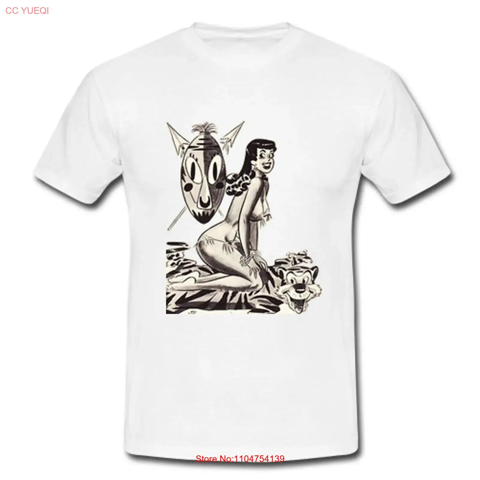 Mens Fashion In The 50S - T-shirt retrò da uomo in cotone