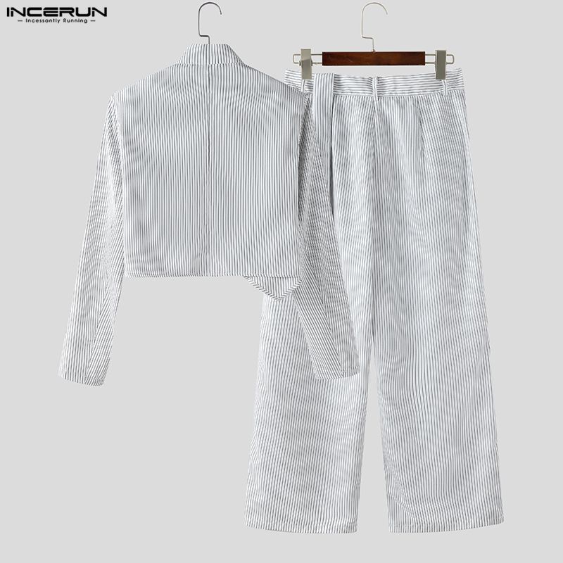 INCERUN Set da uomo a righe el - Mens Fashion Blazer recensione e prezzo
