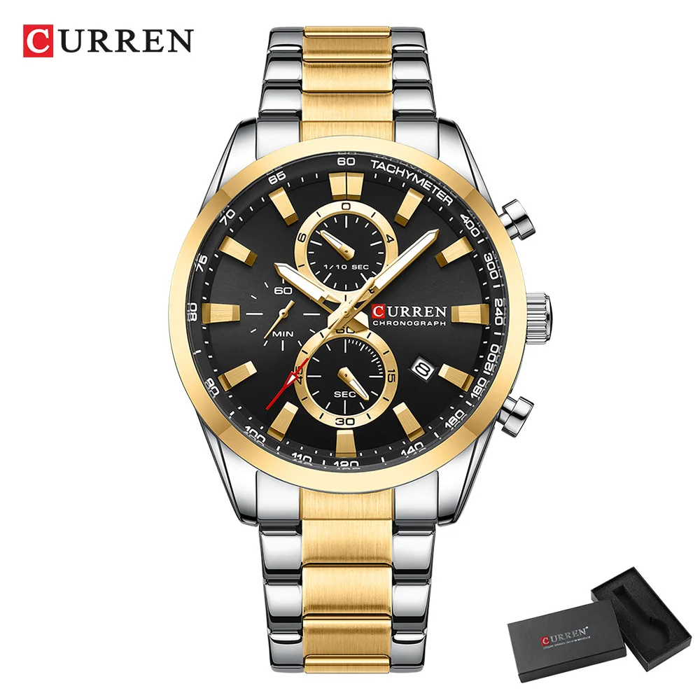 CURREN Casual Quarzo Crono Oro - Men'S Fashion Model recensione e prezzo