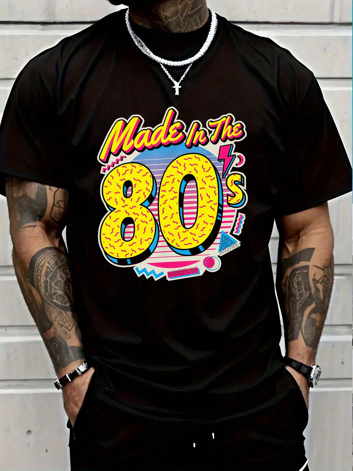 T-shirt in cotone stile retrò  - Mens Fashion In 1980S recensione e prezzo