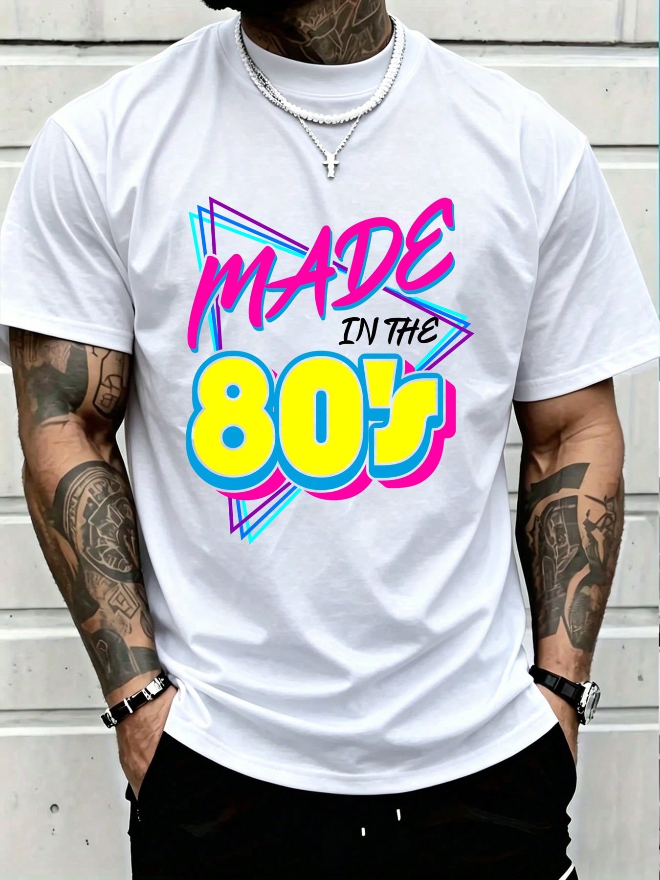 T-shirt in cotone stile retrò  - Mens Fashion In 1980S recensione e prezzo
