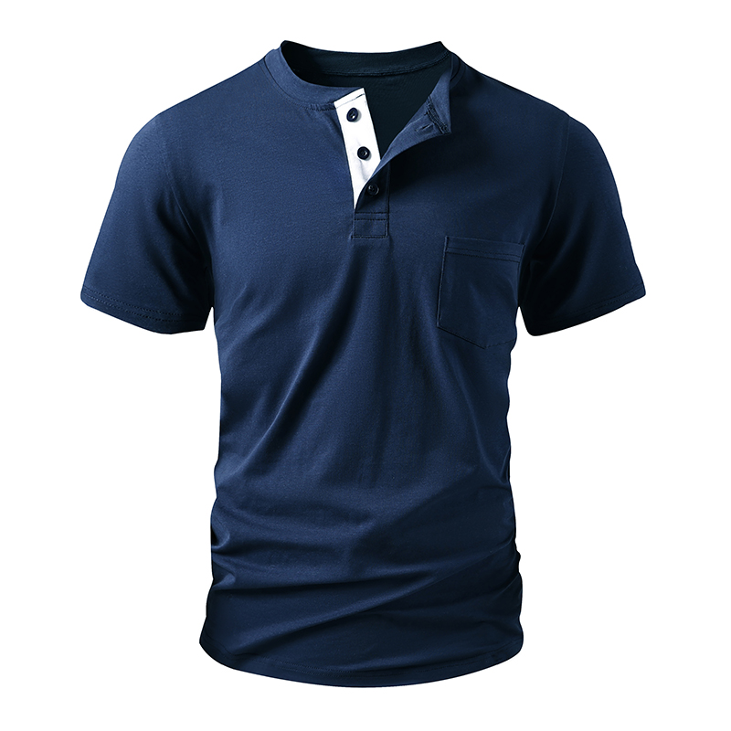 T-Shirt Henley da Uomo, Taglia - Mens Fashion Streetwear recensione e prezzo