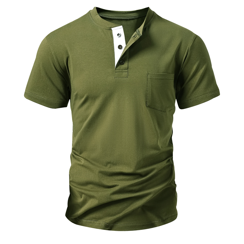 T-Shirt Henley da Uomo, Taglia - Mens Fashion Streetwear recensione e prezzo