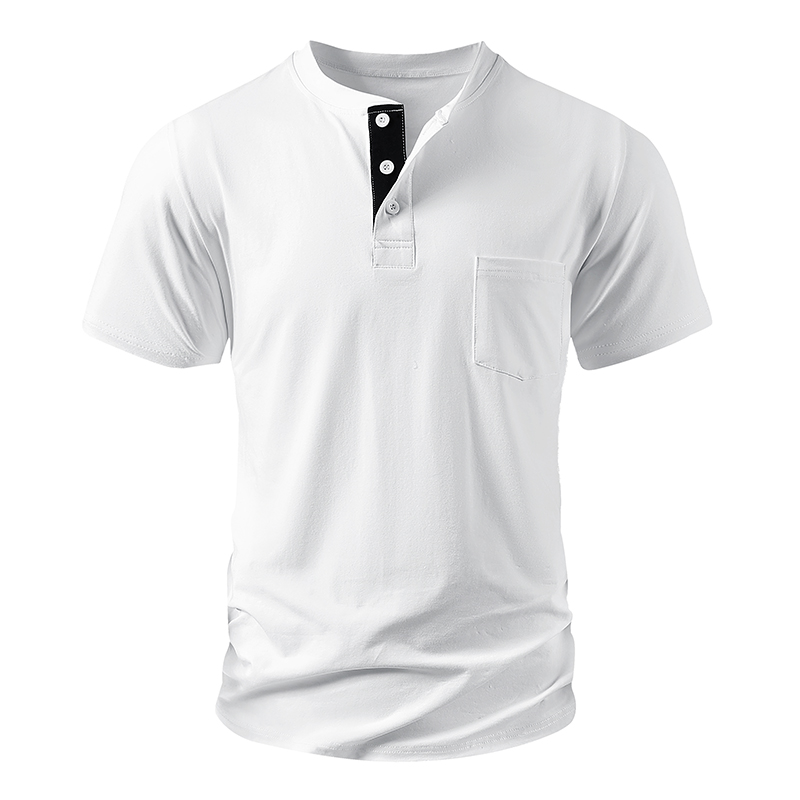 T-Shirt Henley da Uomo, Taglia - Mens Fashion Streetwear recensione e prezzo