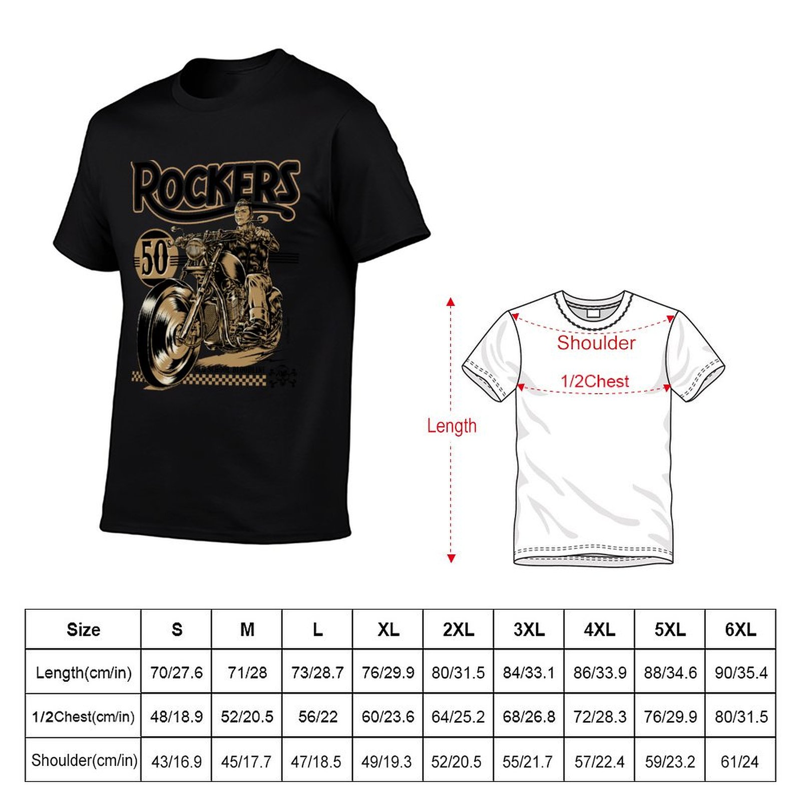 T-shirt Rockers 50s, maglietta - Mens Fashion In The 50S recensione e prezzo