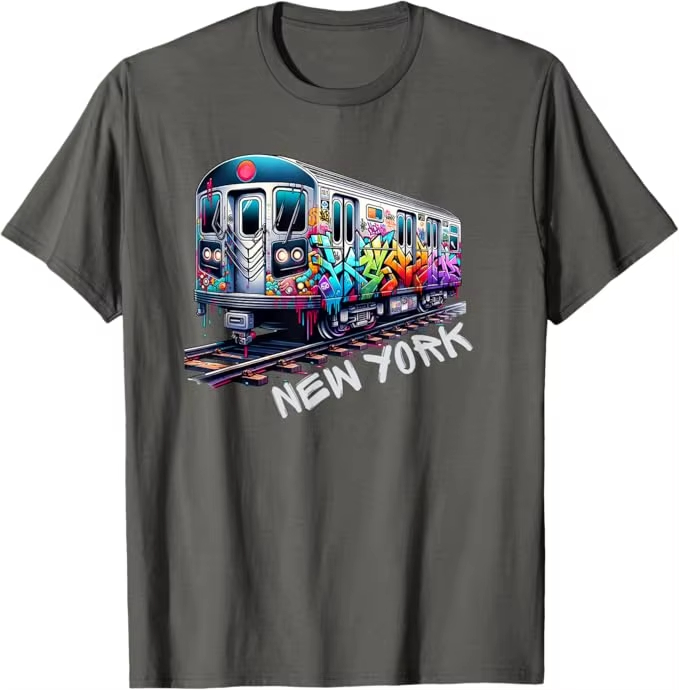 New York Train Graffiti Style  - Men'S Fashion Nyc recensione e prezzo