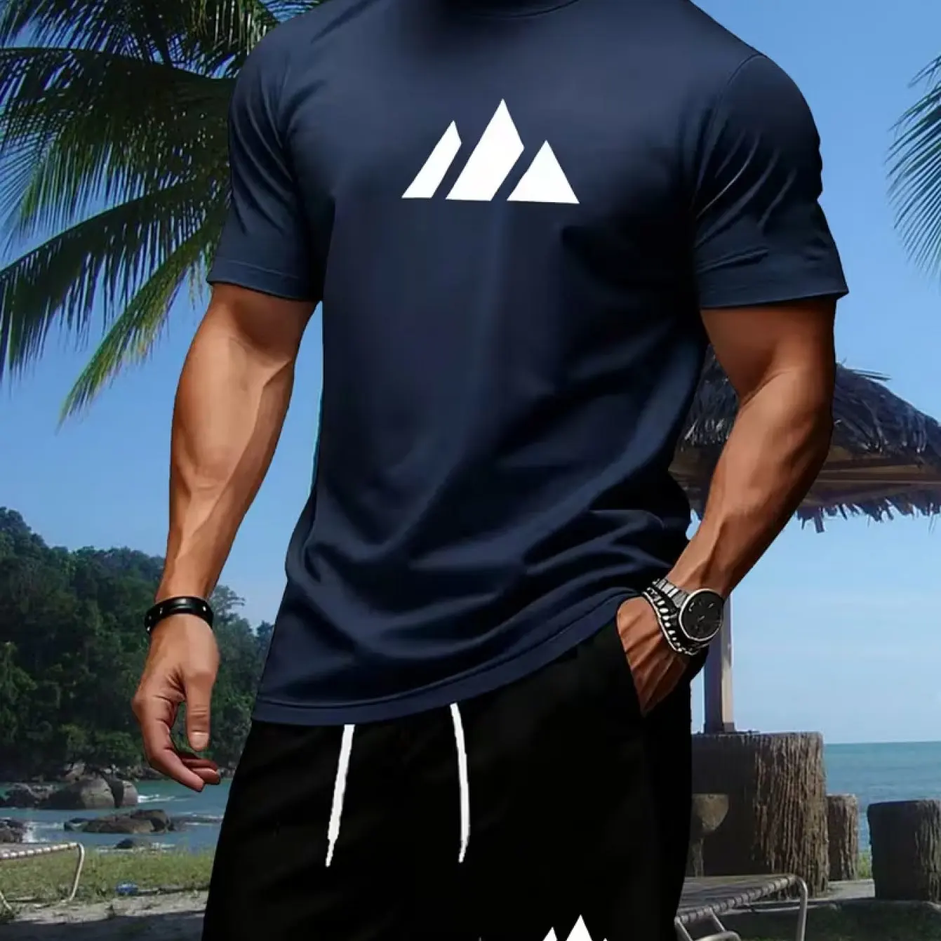 T-shirt con Stampa a Motivi, M - Mens Fashion Streetwear recensione e prezzo